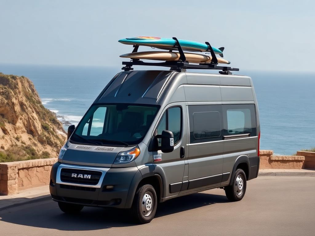 Ram ProMaster parked in Orange County